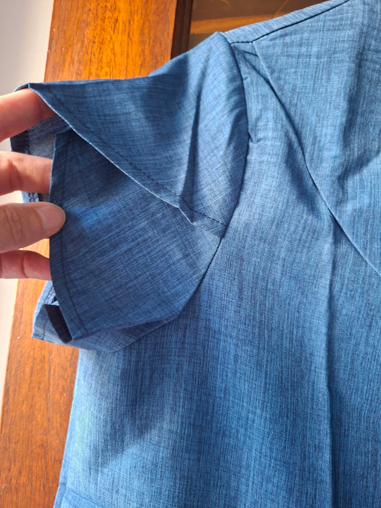 Blue denim effect blouse – photo 2